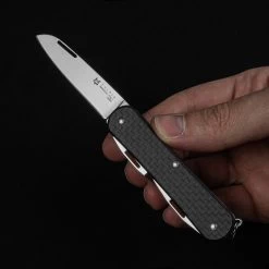 Fox Vulpis 5 Carbon Fibre Penknife -Outdoor Survival Gear FOX FX VP130 SF5CF 98716.1688656809