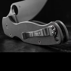 Titech Spyderco PM2 Stone Washed Titanium Scales -Outdoor Survival Gear HH SC SW P2.2 78155.1635785472