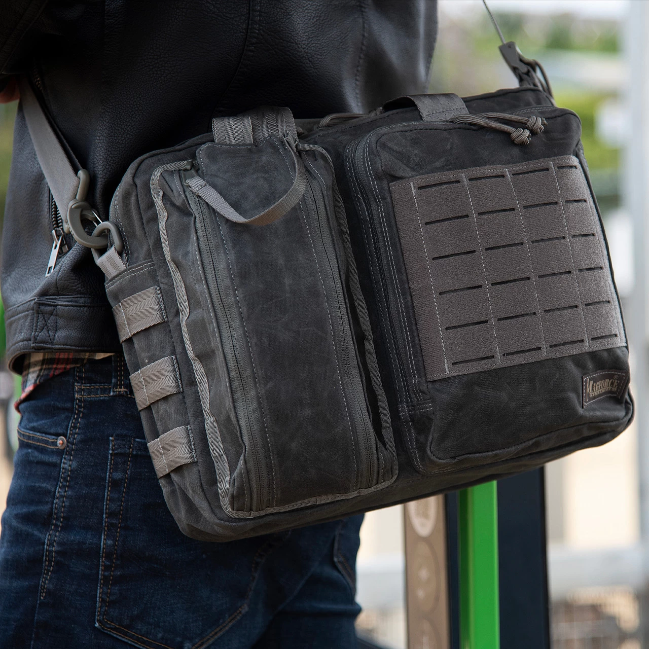 Magforce Recruit Briefcase Waxed Canvas 13 Magforce Recruit Briefcase Waxed Canvas - Image 11