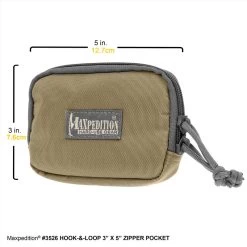 Maxpedition Hook-&-Loop 3 X 5in Zipper Pocket -Outdoor Survival Gear maxp 3526 kfdet4 83740.1588600116