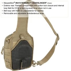 Maxpedition Remora Gearslinger -Outdoor Survival Gear maxp 419det2 44349.1676290385