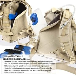 Maxpedition Condor II Backpack -Outdoor Survival Gear maxp 512 det4 69735.1587385616