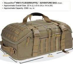 Maxpedition Fliegerduffel Adventure Bag -Outdoor Survival Gear maxp 613det 11685.1587387206