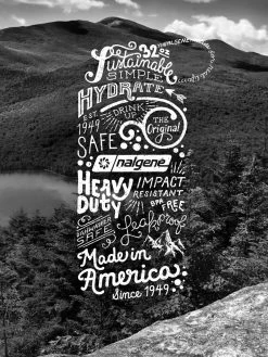 Nalgene Sustain Wide Mouth 1L Bottle -Outdoor Survival Gear nalgene bottle words 00280.1690902328