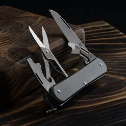 Fox Vulpis 4 Scissor Titanium Penknife -Outdoor Survival Gear vulpisscissors4TITdet2 48054.1686821018